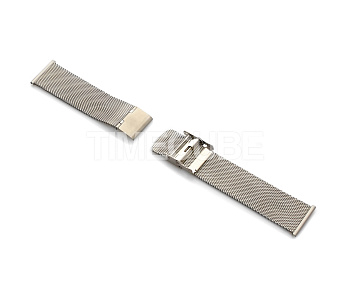 Серебристый металлический браслет для часов