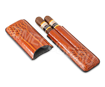 Чехол для 2 сигар кожаный