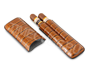 Чехол для 2 сигар кожаный
