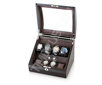 Бокс деревянный для 4 часов с автоподзаводом