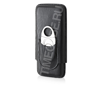 Чехол для 3 сигар с гильотиной кожаный