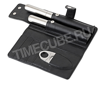 Комплект для 2 сигар с гильотиной и металлическими чехлами