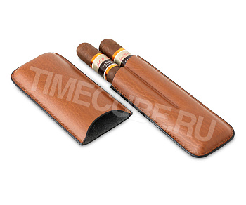 Чехол для 2 сигар кожаный
